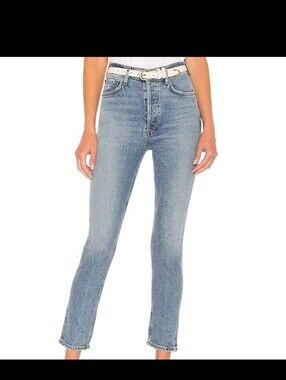 Agolde Nico High-Rise Slim Fit Jeans, Light wash